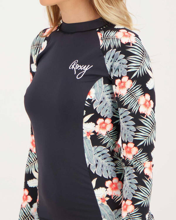 Roxy Surf Floral Long Sleeve Rash Vest for Womens