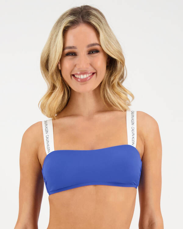 Calvin Klein CK Logo Bikini Top for Womens