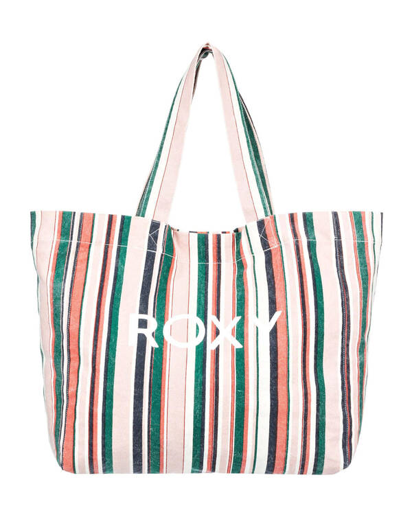 Roxy Anti Bad Vibes Stripe Beach Bag for Womens