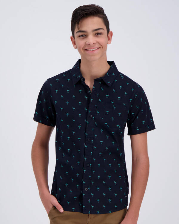 Lucid Boys Flamingo Short Sleeve Shirt for Mens