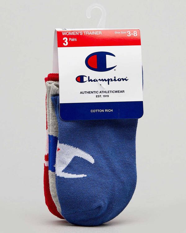Champion Womens C Logo No Show Sock Pack for Womens