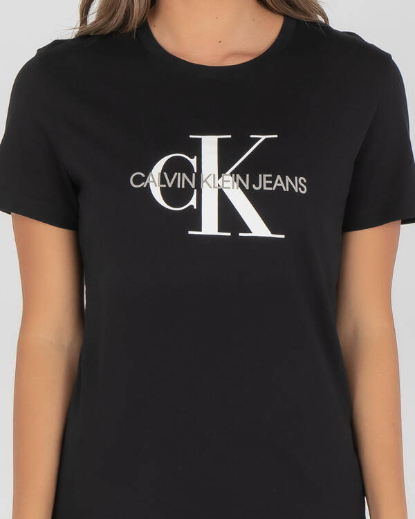 Calvin Klein Jeans Monogram Logo T-Shirt for Womens