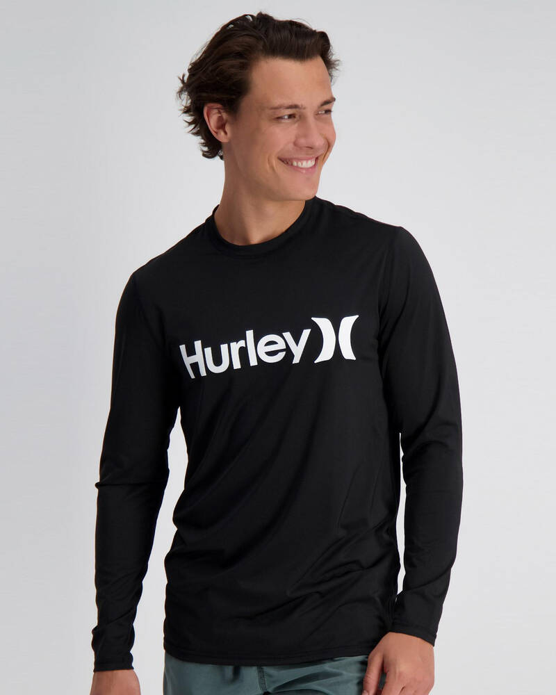 Hurley One & Only Long Sleeve Rash Vest for Mens