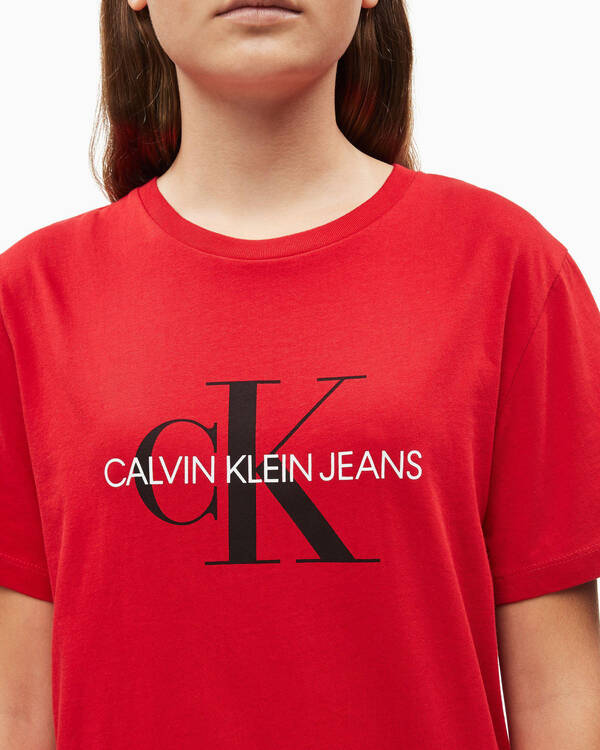 Calvin Klein Girls' Monogram Logo T-Shirt for Womens