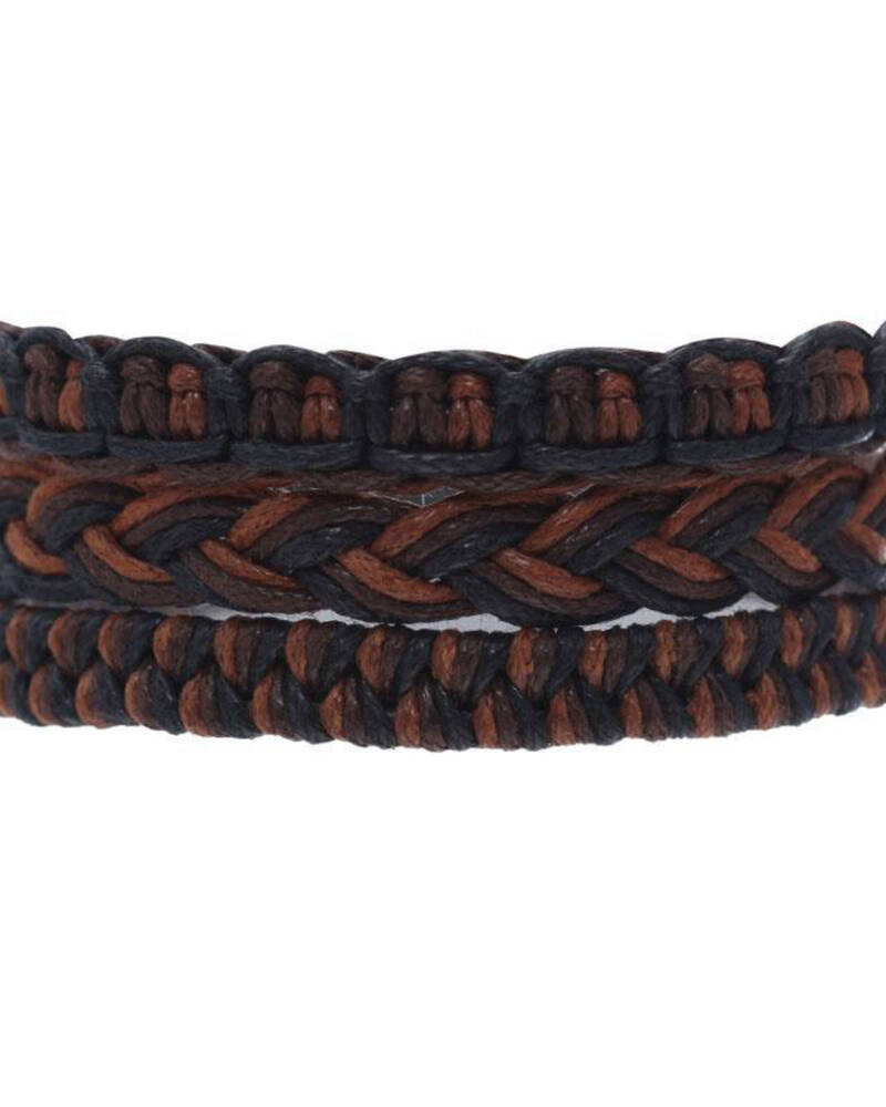 Classics 77 3 Plaited Cord Bracelet Set for Mens