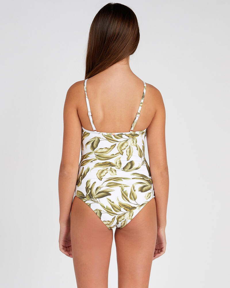 Topanga Girls Olive Leaf One Piece Swimsuit for Womens