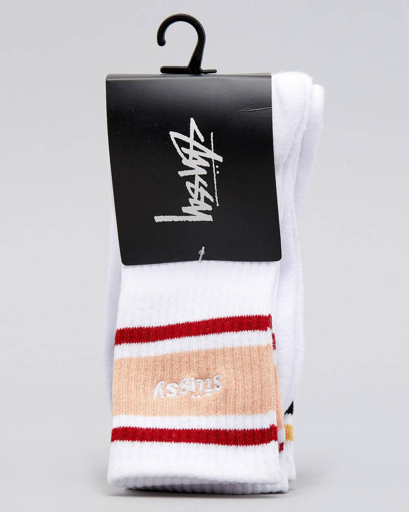 Stussy Italic Sport Sock Pack for Mens