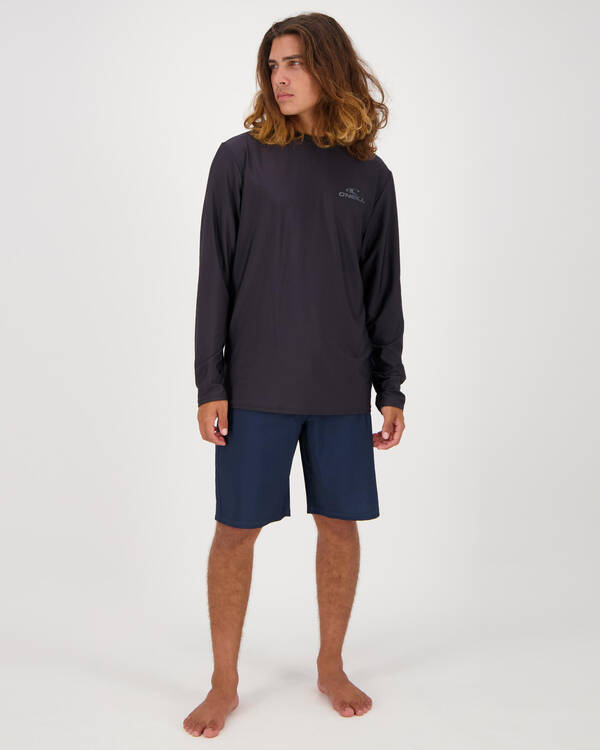 O'Neill Basic Skins Long Sleeve Rash Vest for Mens