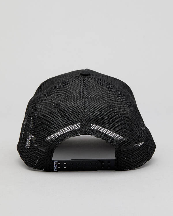 Frothies Black Rat Trucker Cap for Mens