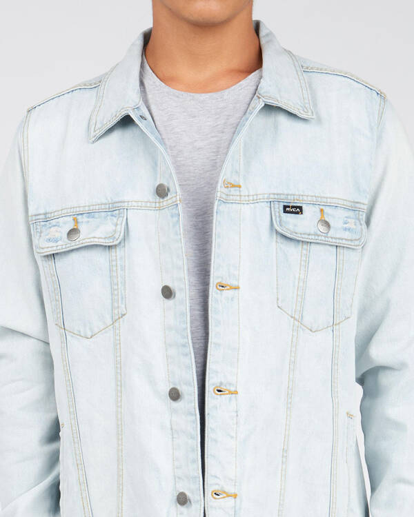 RVCA Distressed Denim Jacket for Mens