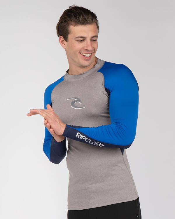 Rip Curl Wave Long Sleeve Rash Vest for Mens