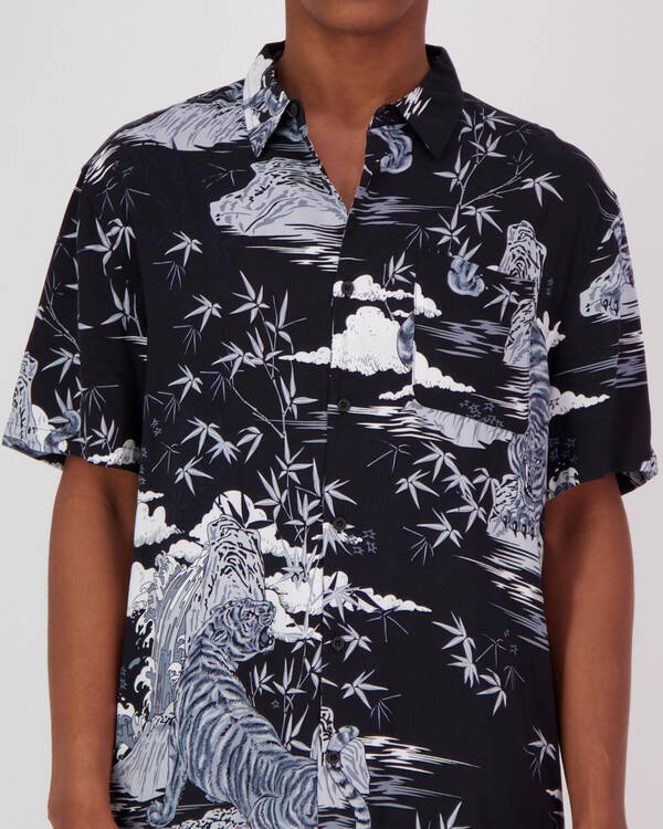 Lucid Hidden Dragon Short Sleeve Shirt for Mens