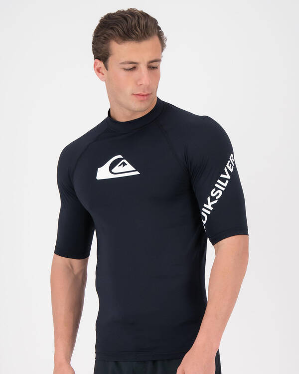 Quiksilver Mens' All Time Short Sleeve Rash Vest for Mens