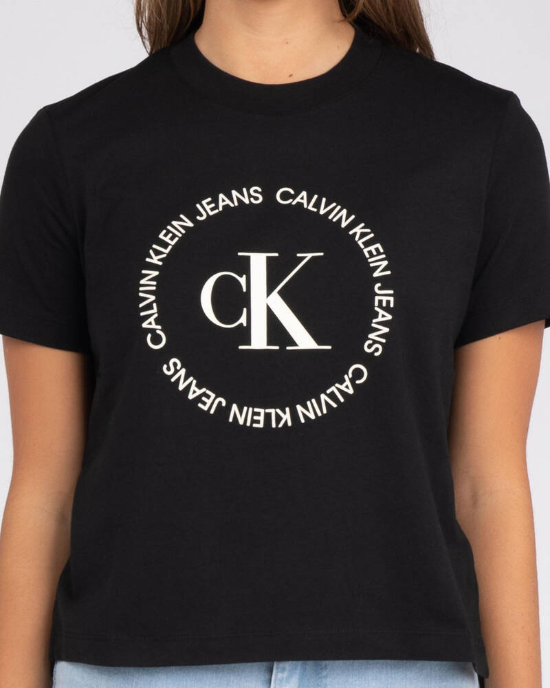 Calvin Klein Jeans CK Round Logo T-Shirt for Womens