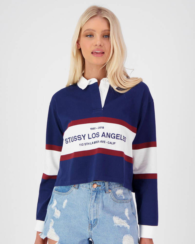 Stussy Hudson Long Sleeve Rugby Top for Womens