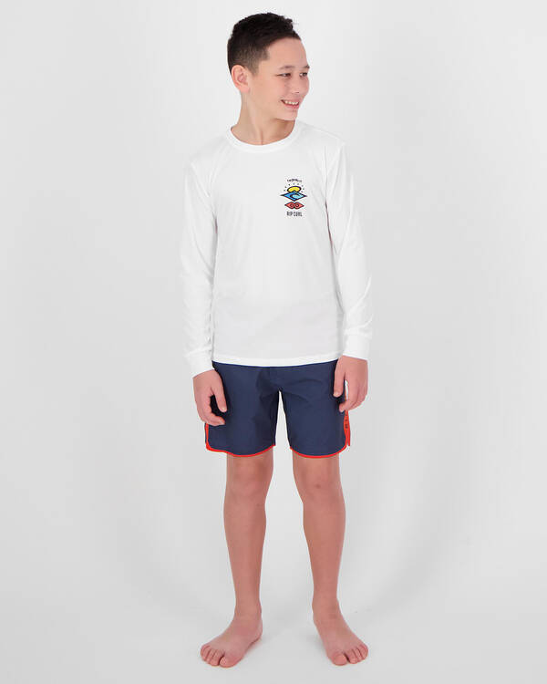 Rip Curl Boys' Search Logo Long Sleeve Rash Vest for Mens