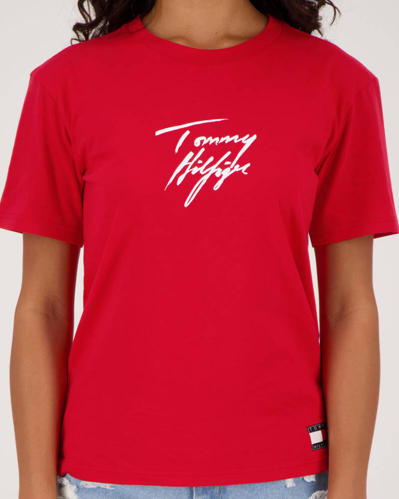 Tommy Hilfiger Tommy 85 Logo T-Shirt for Womens