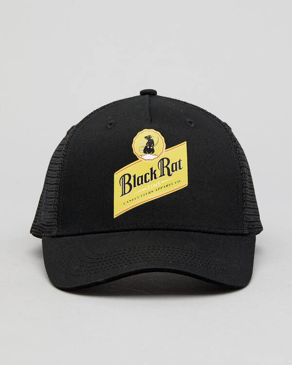 Frothies Black Rat Trucker Cap for Mens