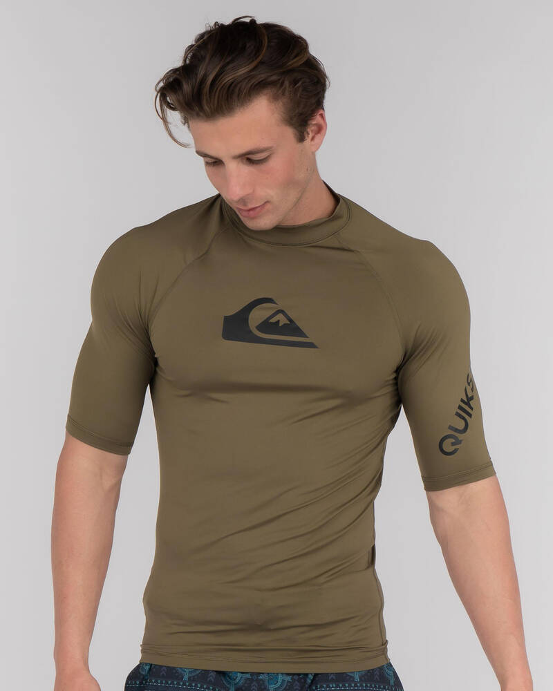 Quiksilver Mens' All Time Short Sleeve Rash Vest for Mens