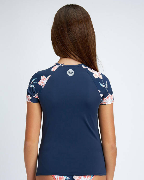 Roxy Girls Shore Cap Sleeve Rash Vest for Womens