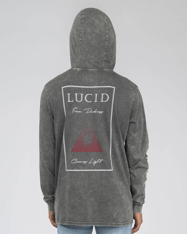 Lucid Crypt Long Sleeve Hooded T-Shirt for Mens