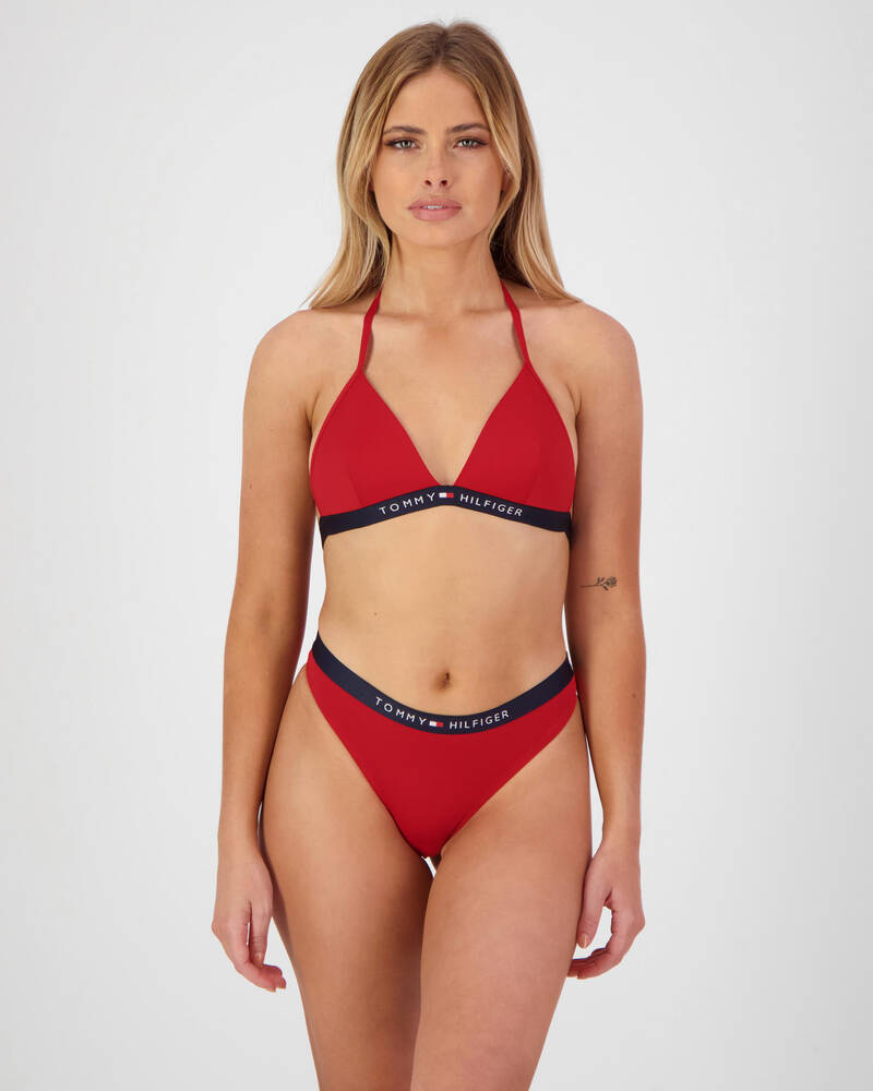 Tommy Hilfiger Core Solid Logo Bikini Top for Womens