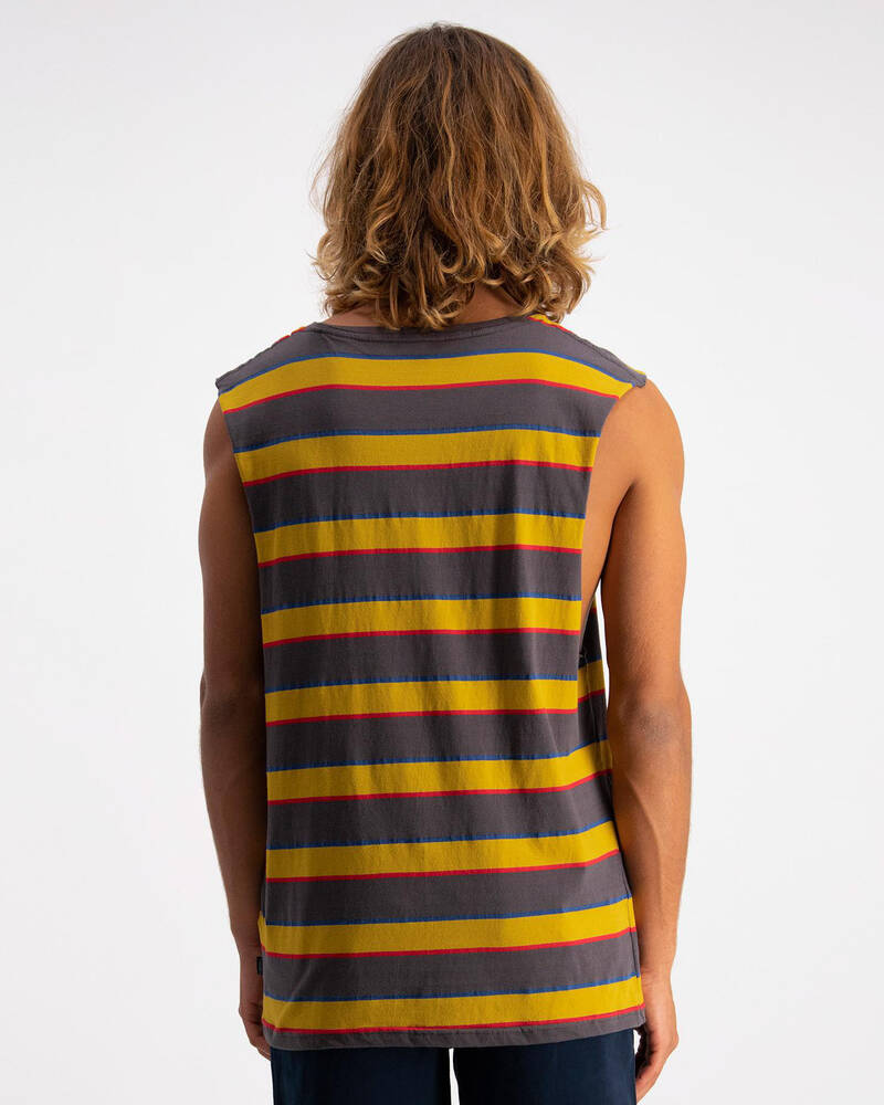 Silent Theory Flagged Stripe Muscle Tank for Mens