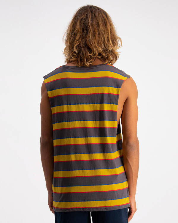 Silent Theory Flagged Stripe Muscle Tank for Mens