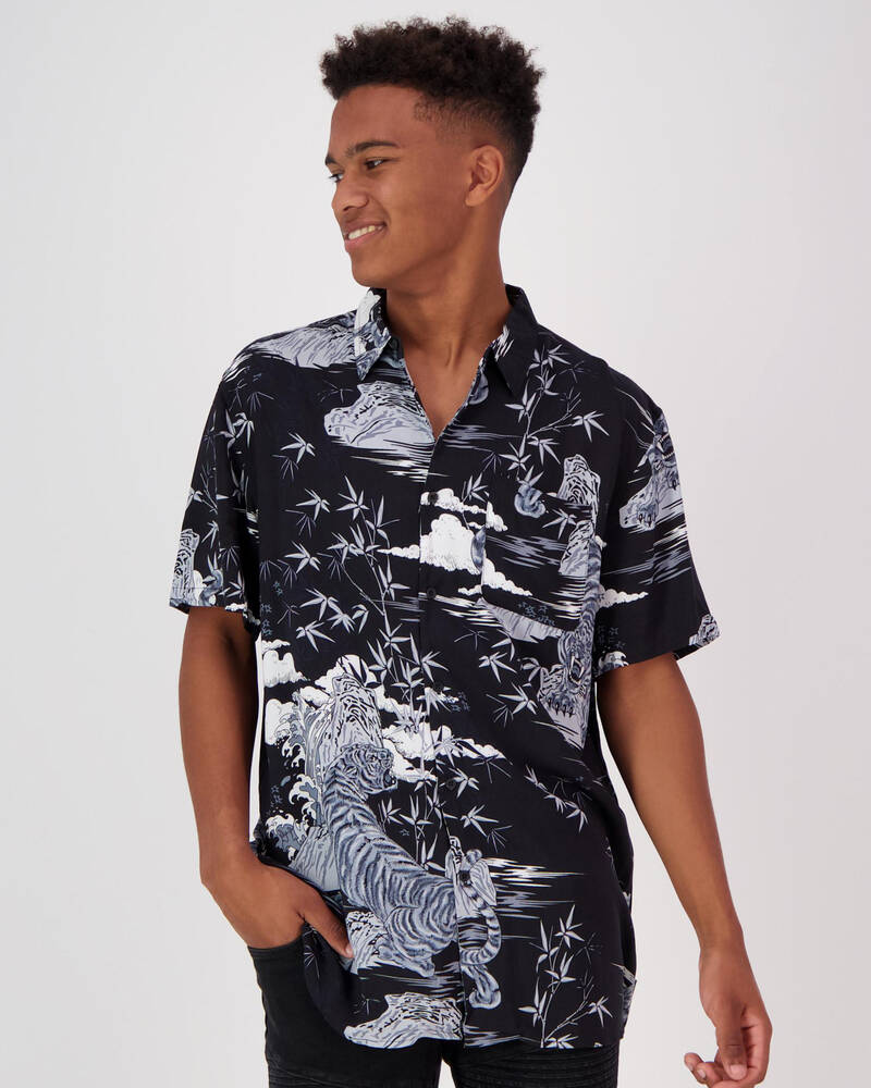 Lucid Hidden Dragon Short Sleeve Shirt for Mens
