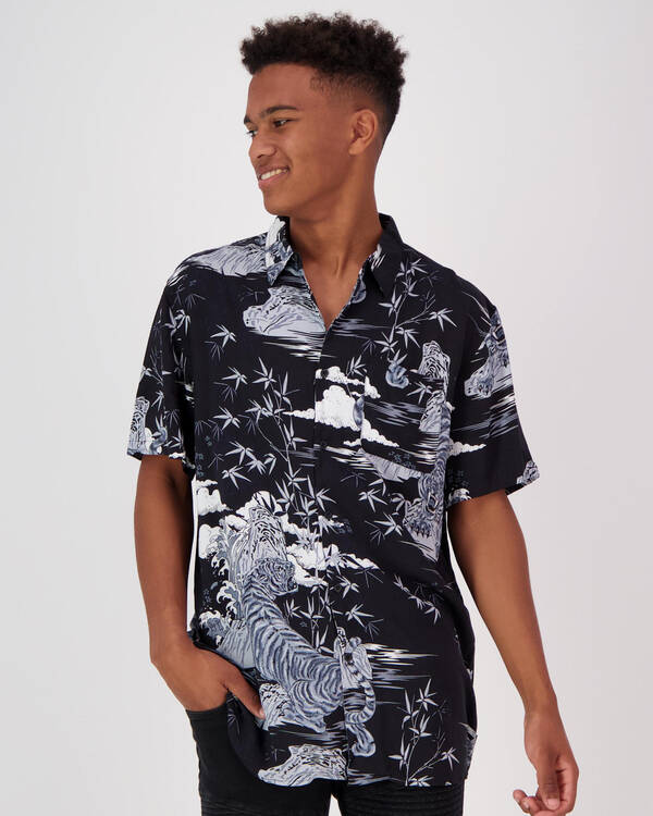 Lucid Hidden Dragon Short Sleeve Shirt for Mens