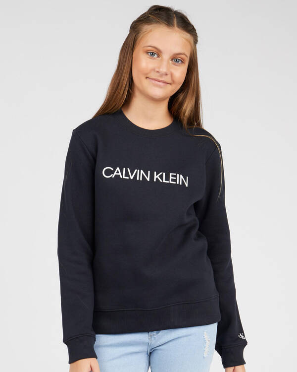 Calvin Klein Girls' Institutional Sweatshirt for Womens