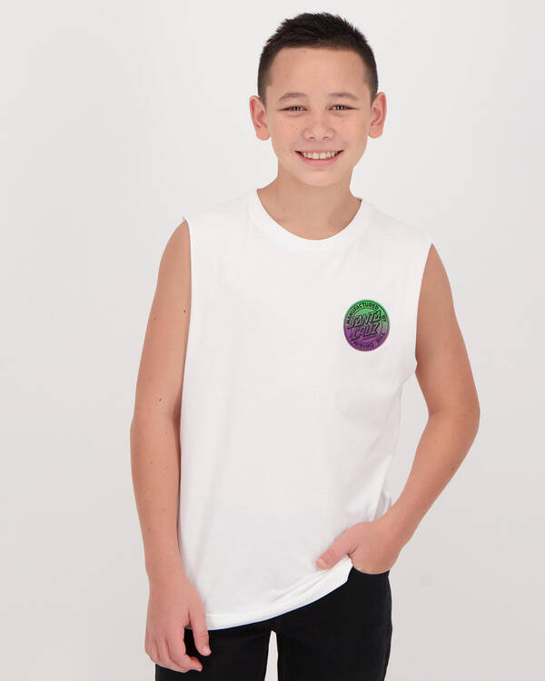 Santa Cruz Boys' Original Dot Fade Muscle Tank for Mens