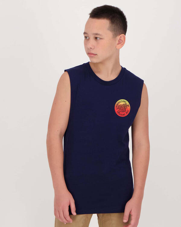 Santa Cruz Boys' Original Dot Fade Muscle Tank for Mens