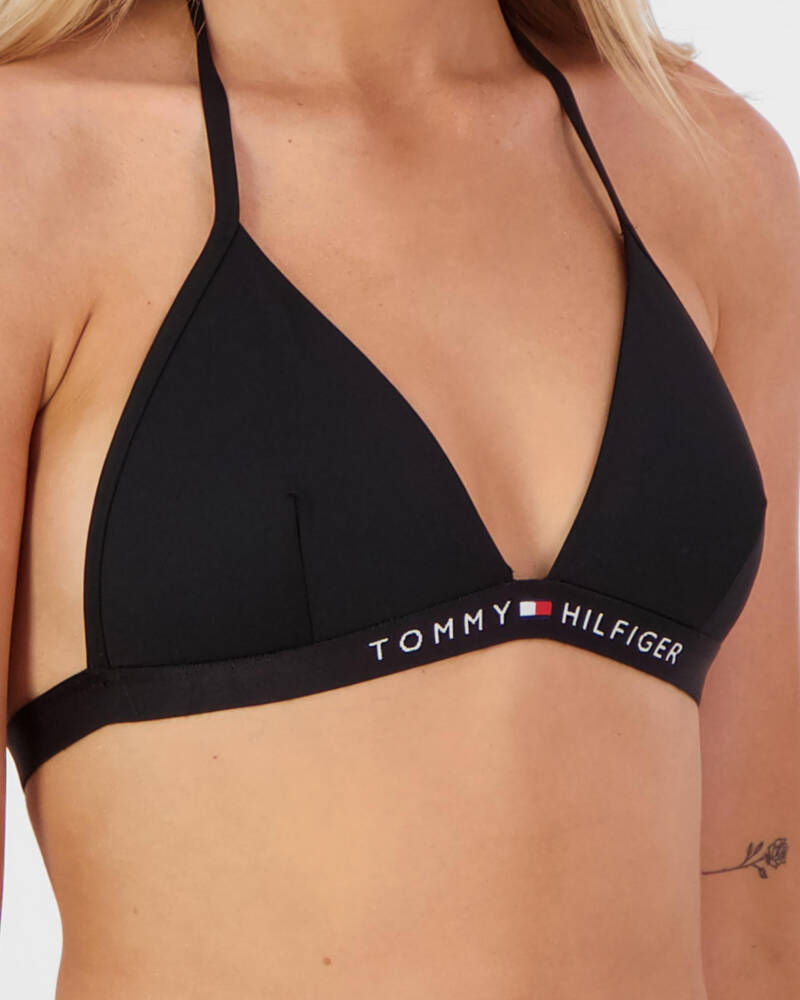 Tommy Hilfiger Core Solid Logo Bikini Top for Womens