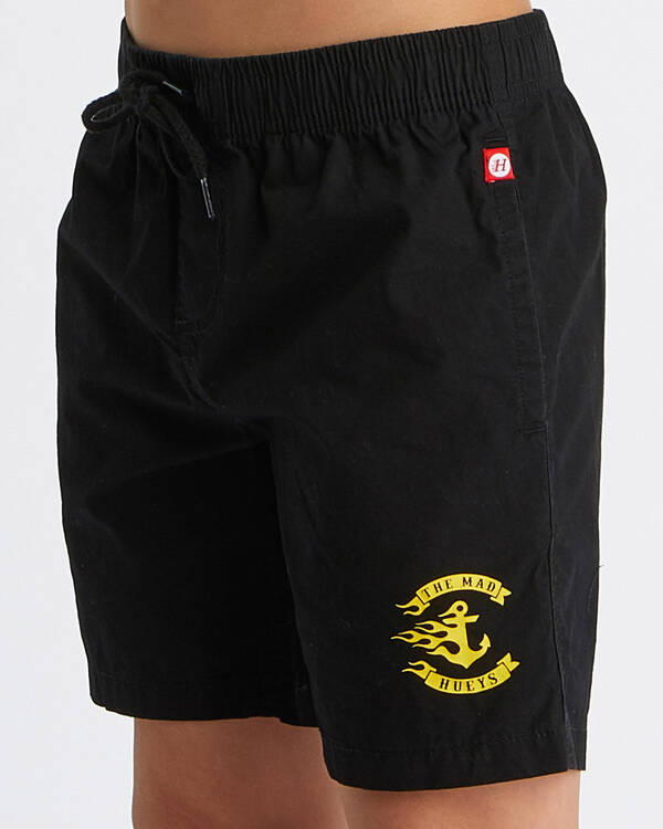 The Mad Hueys Boys Flamin Anchor Elastic Short for Mens