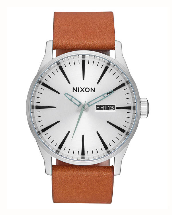 Nixon Sentry Leather Watch for Mens
