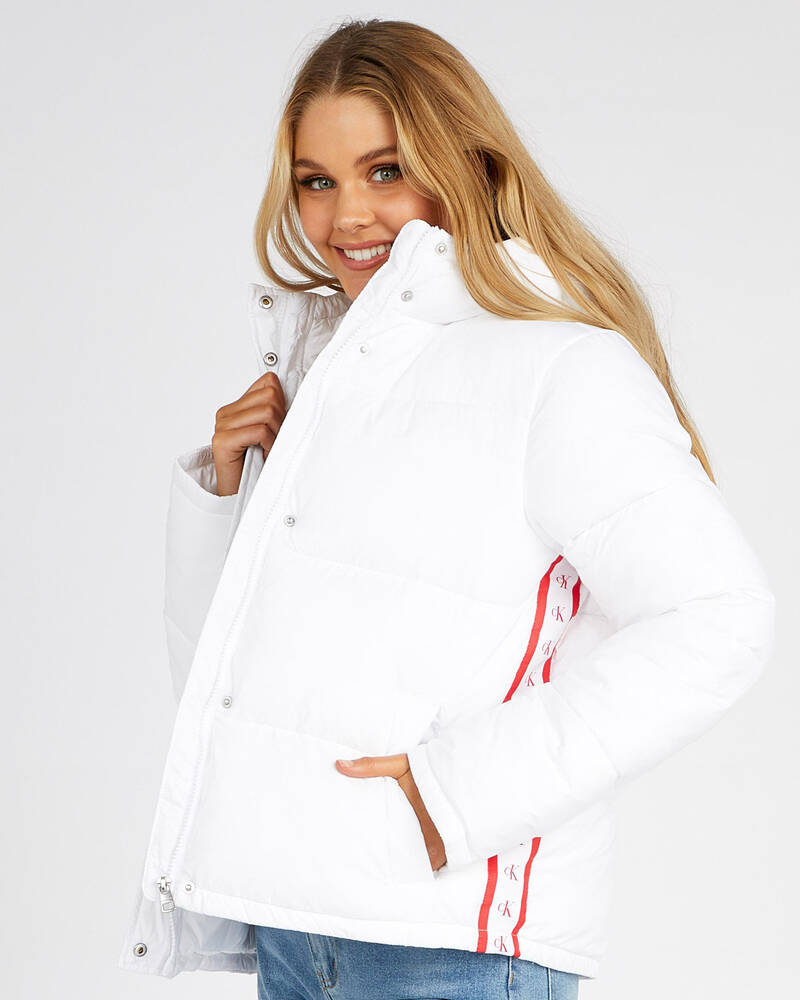 Calvin Klein Monogram Tape Hooded Jacket for Womens