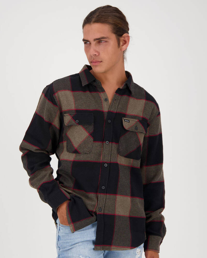Brixton Bowery Long Sleeve Flannel Shirt for Mens