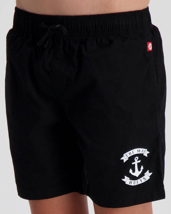 The Mad Hueys Boys' Anchor Elastic Shorts for Mens