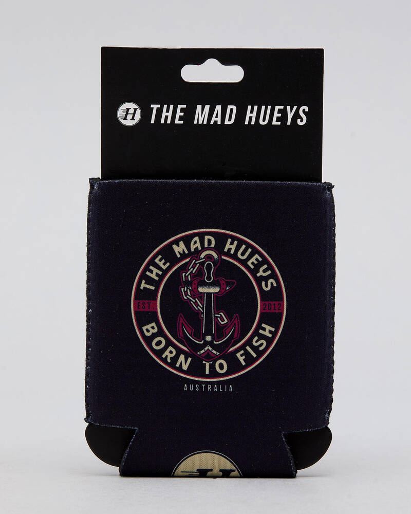The Mad Hueys Born To Fish II Stubby Cooler for Mens