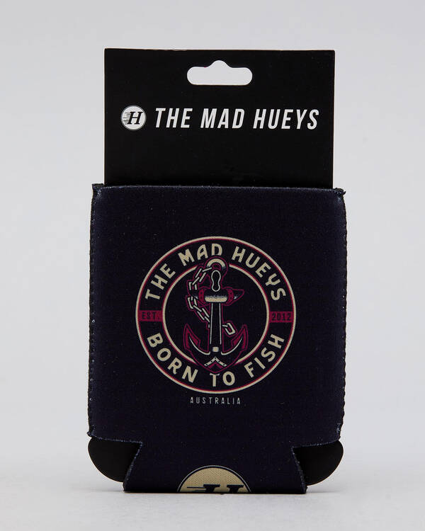 The Mad Hueys Born To Fish II Stubby Cooler for Mens