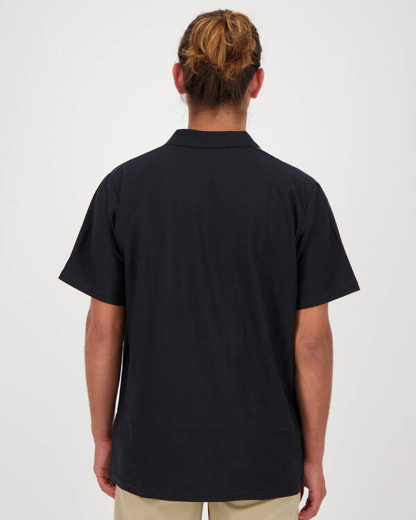 Stussy Italic Zip Polo Shirt for Mens
