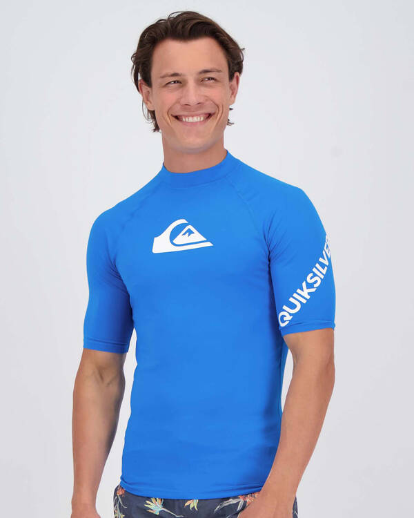 Quiksilver Mens' All Time Short Sleeve Rash Vest for Mens
