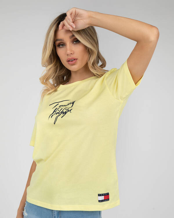 Tommy Hilfiger Tommy 85 Logo T-Shirt for Womens