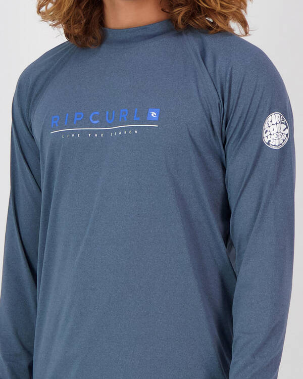 Rip Curl Shockwave Relaxed Long Sleeve Rash Vest for Mens