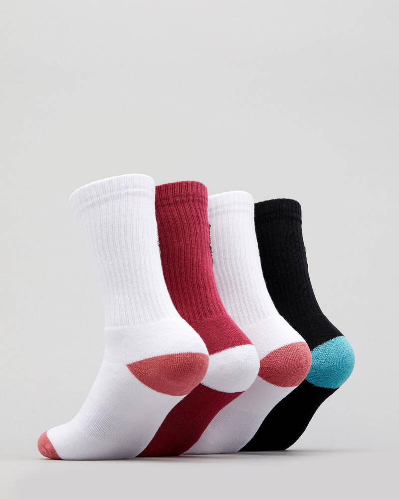 Santa Cruz Womens Pop Dot Sock 4 Pack for Womens