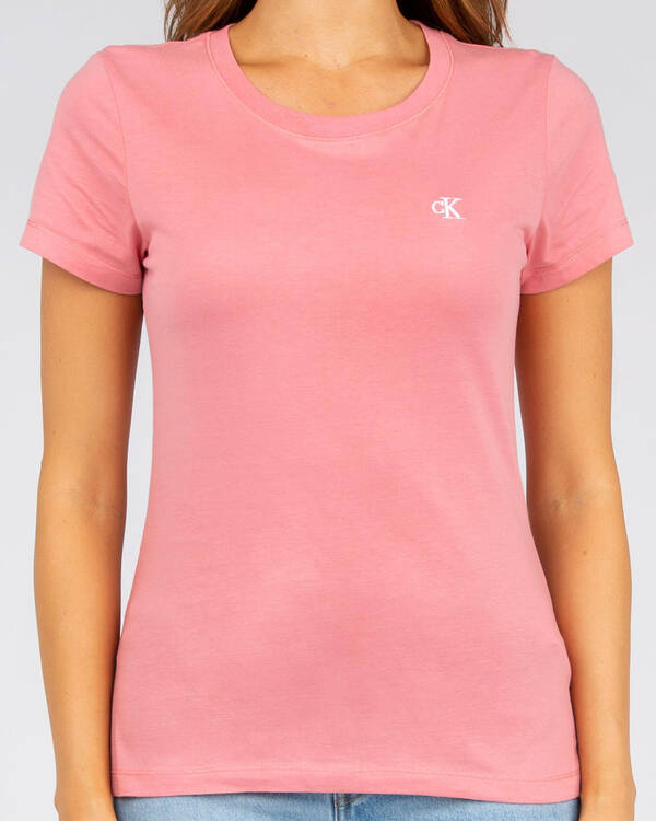 Calvin Klein Jeans Embroidery Straight T-Shirt for Womens