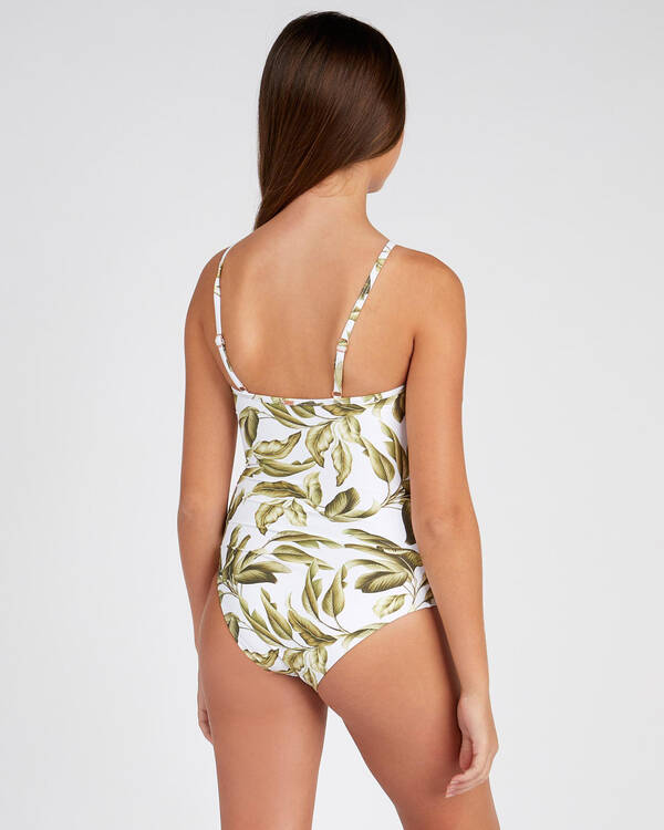 Topanga Girls Olive Leaf One Piece Swimsuit for Womens