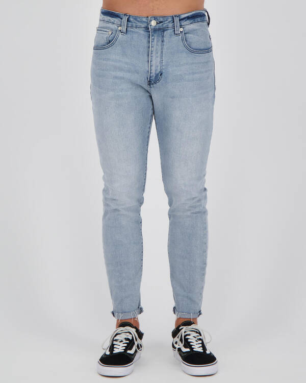 Black Palms The Skinny Crop Jeans for Mens