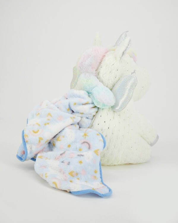 Mooloola Coco Unicorn Star Plush with Internal Blanket for Womens